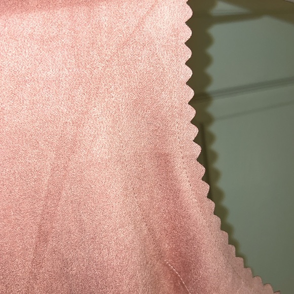 Altar’s state pink velvet scalloped edge dress - Picture 3 of 6